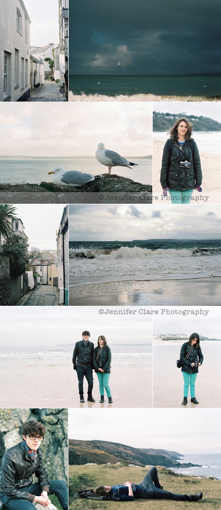 A selection of family photographs taken in St Ives, Cornwall using a 35mm film Pentax LX