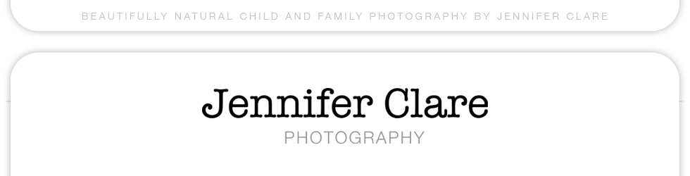 Portrait photographer Derby, Burton-on-Trent, Ashbourne, Lichfield area – Jennifer Clare Photography – professional photographer for baby, child, family portraits logo